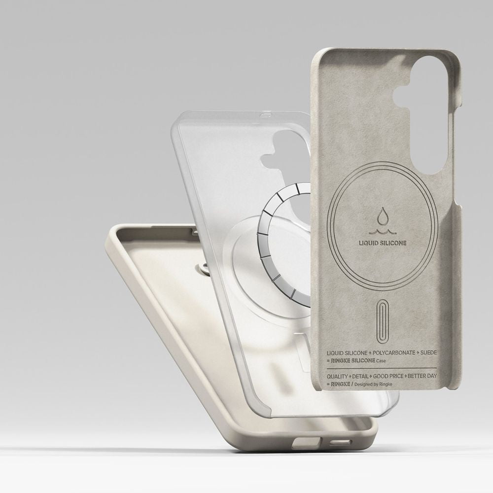 Ringke Samsung Galaxy S25 Plus Silicone Magnetic MagSafe Case Θήκη Σιλικόνης με MagSafe - Stone