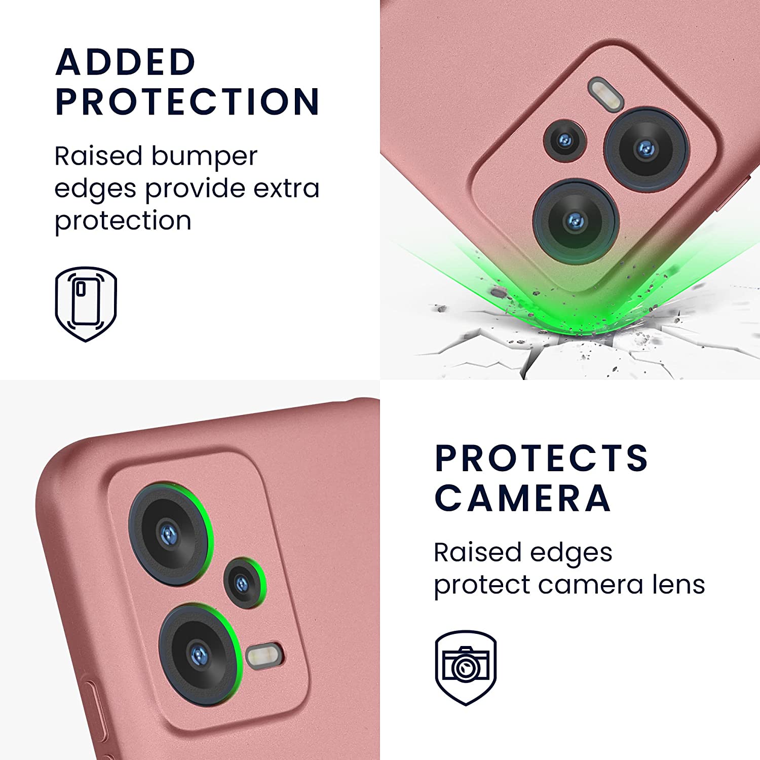 KW Xiaomi Redmi Note 12 5G / Poco X5 5G Θήκη Σιλικόνης TPU - Metallic Rose Gold - 60888.31