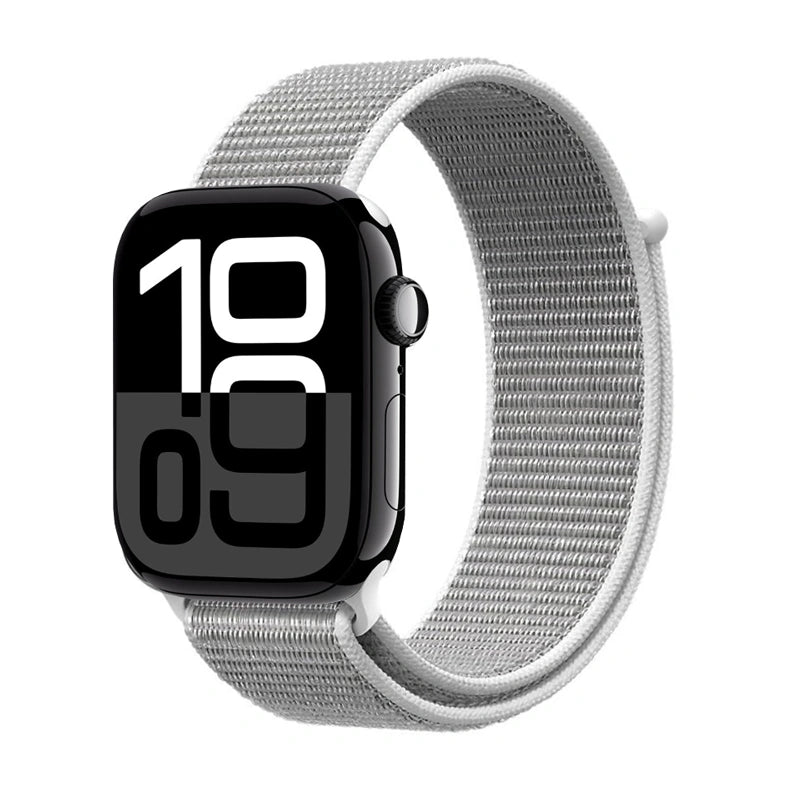 Crong Λουράκι Apple Watch 2/3/4/5/6/7/8/9/10/11 - SE (1/2/3) - 38/40/41/42mm από Νάιλον - Nylon - Silver Grey