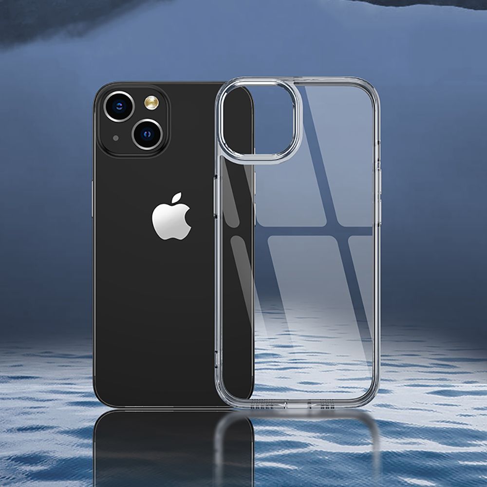 Tech - Protect iPhone 14 Flexair Hybrid Σκληρή Θήκη με Πλαίσιο Σιλικόνης - Διάφανη