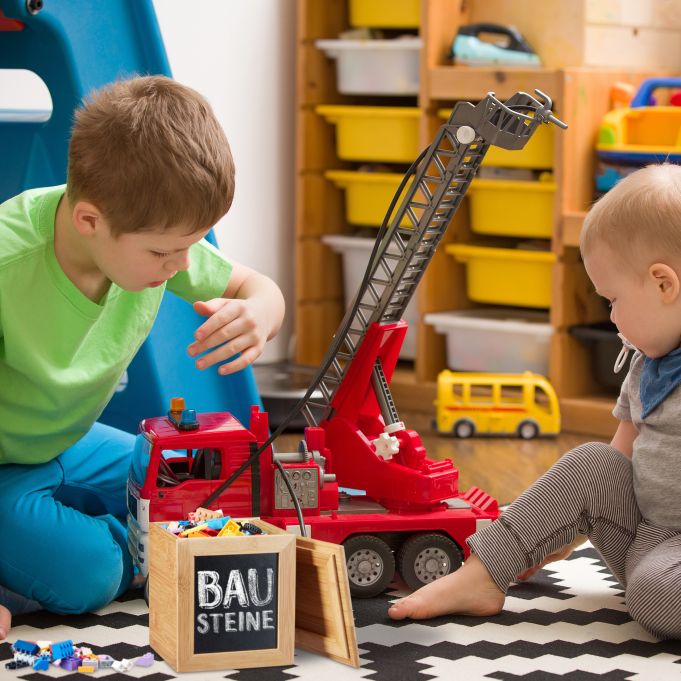 Relaxdays Κουτί Αποθήκευσης από Bamboo με Καπάκι και Μαυροπίνακα - Natural - 4052025215750