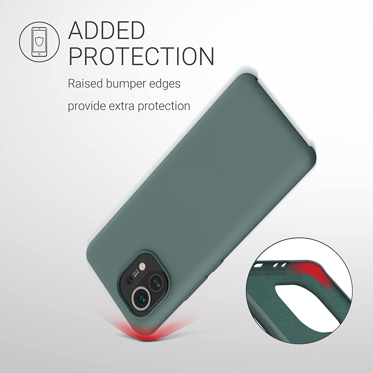 KW Xiaomi Mi 11 Θήκη Σιλικόνης Rubber TPU - Blue Green - 54379.171