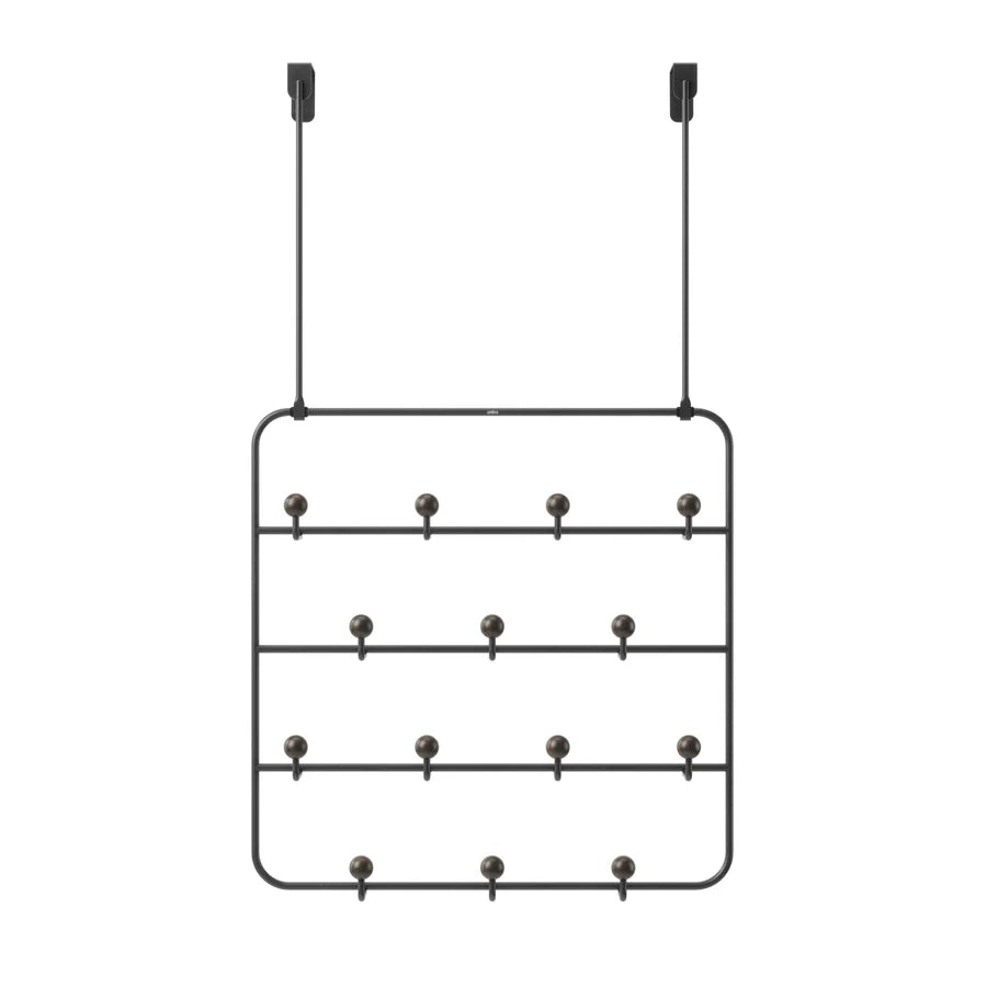 Umbra Estique Κρεμάστρα Πόρτας και Τοίχου με 14 Γάντζους - Black / Walnut