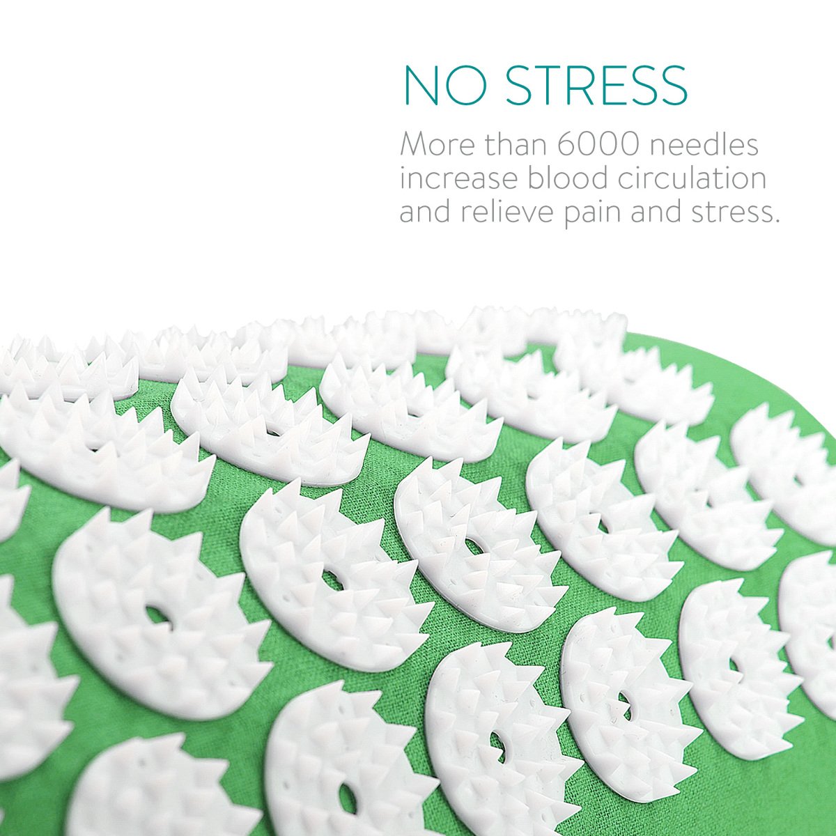 Navaris 2-in-1 Acupressure Mat and Pillow Set Σετ 2 σε 1 Χαλάκι και Μαξιλάρι Μασάζ - Green - 43899.07