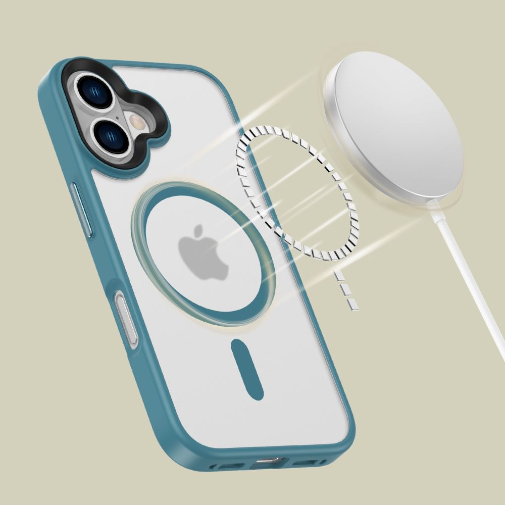Tech-Protect iPhone 16 MagMat Σκληρή Θήκη με Πλαίσιο Σιλικόνης και MagSafe - Matte Teal