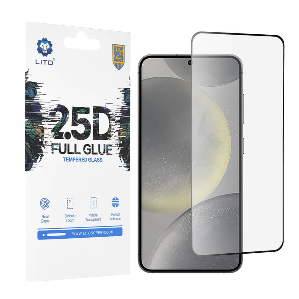 Lito Samsung Galaxy S24 / S25 2.5D FullGlue Glass Ultra Thin Full Screen Αντιχαρακτικό Γυαλί Οθόνης - Black