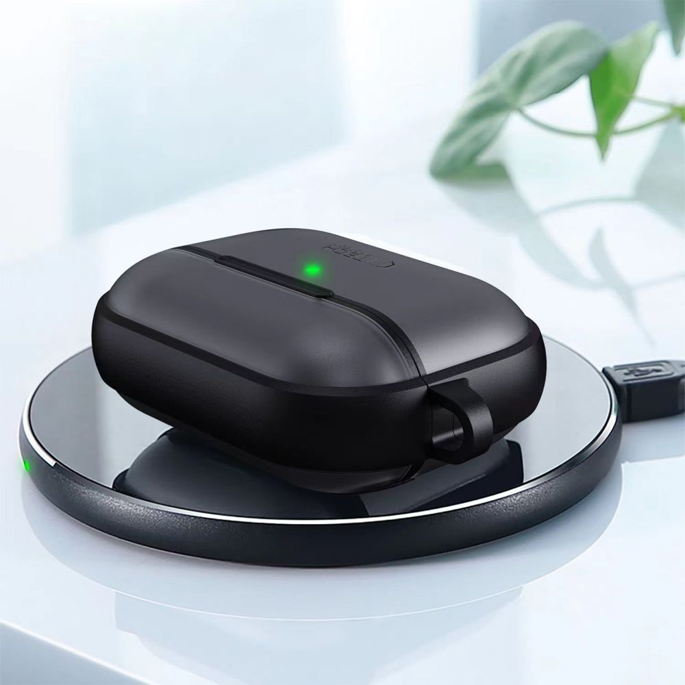 Tech-Protect AirPods Pro 1 / 2 - Θήκη από Σκληρό Πλαστικό και Σιλικόνη - MagMat - Black
