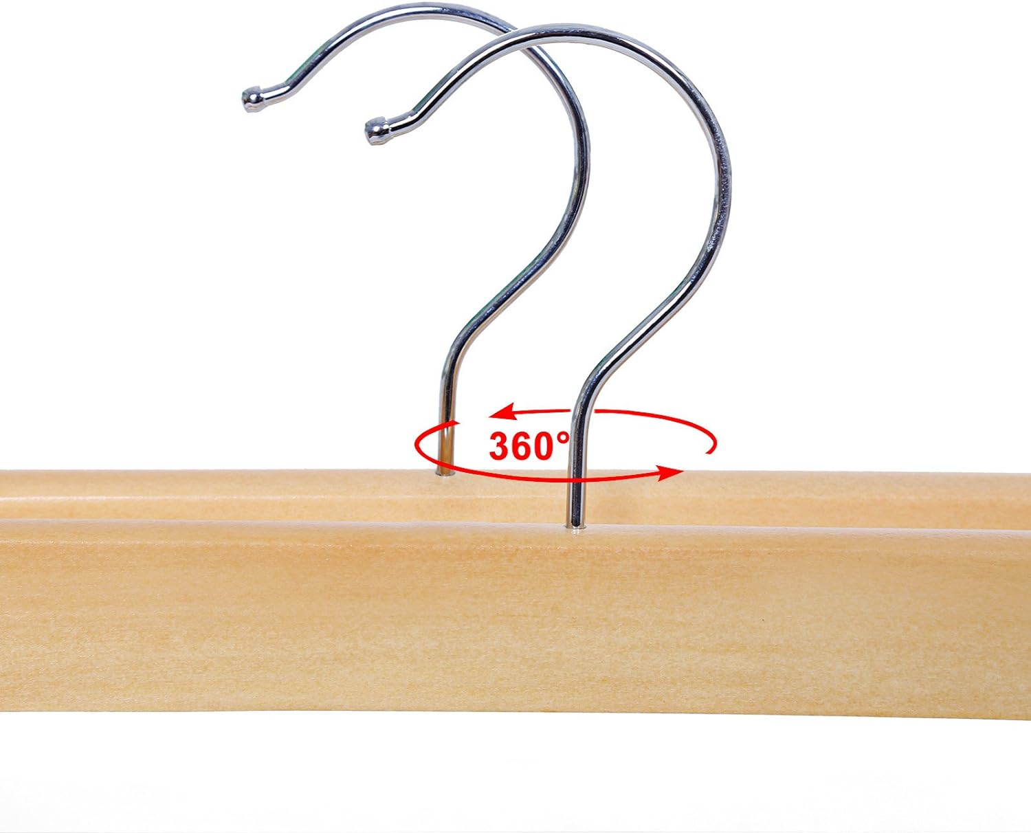 Songmics Σετ με 8 Ξύλινες Κρεμάστρες Παντελονιών - Natural - CRW008-8