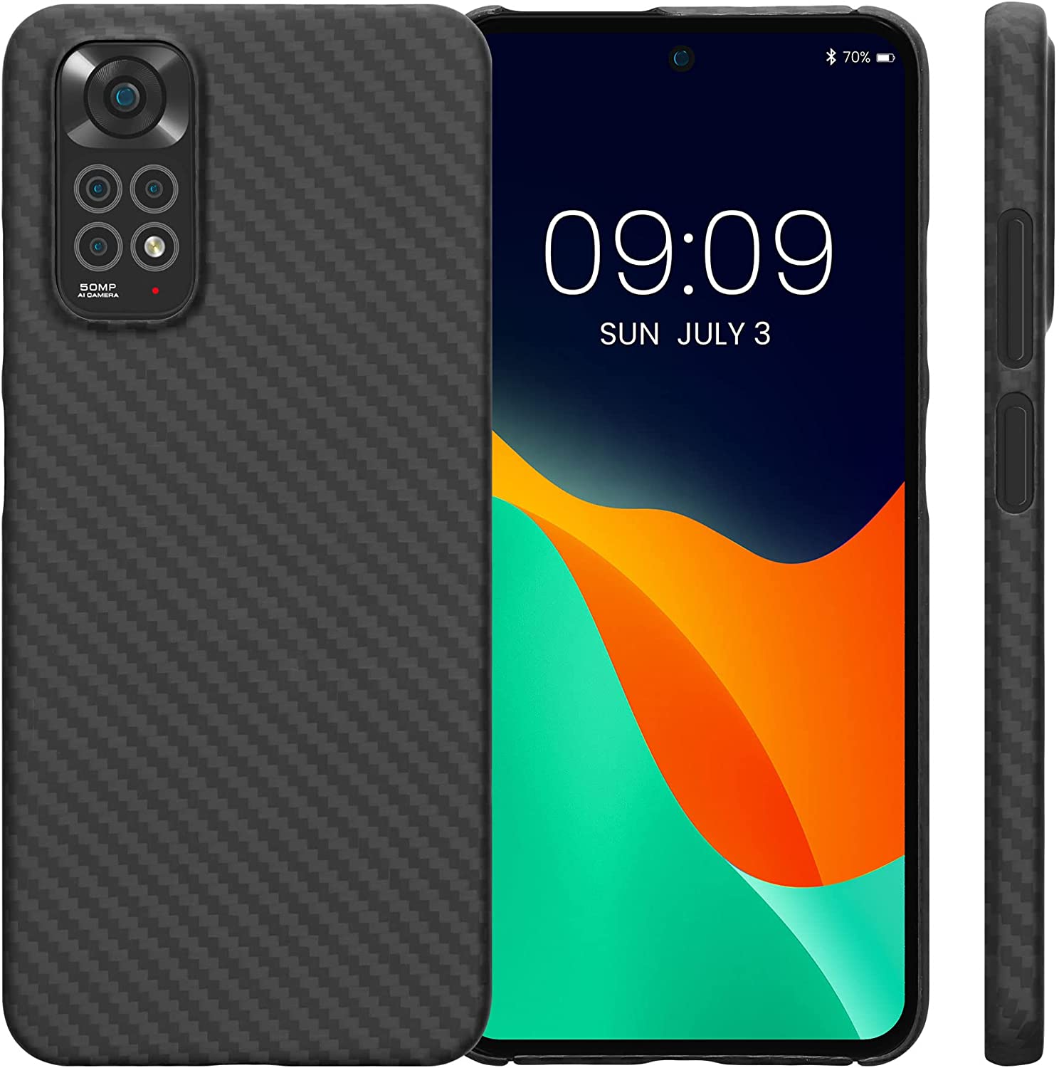 Kalibri Xiaomi Redmi Note 11 / Note 11S Σκληρή Θήκη Aramid Fiber Body Armor - Black Matte - 58262.47