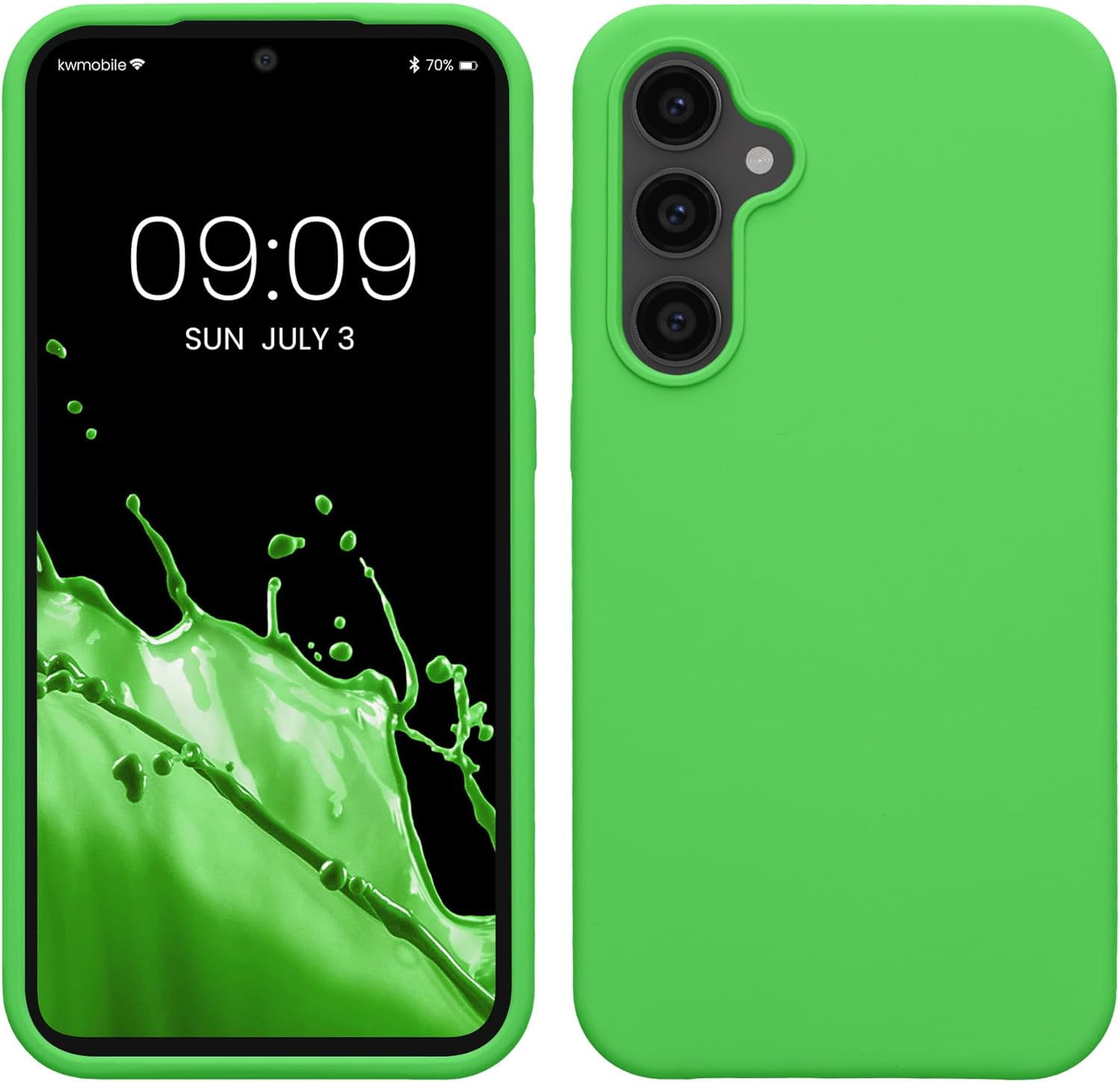 KW Samsung Galaxy S23 FE Θήκη Σιλικόνης Rubberized TPU - Lime Green