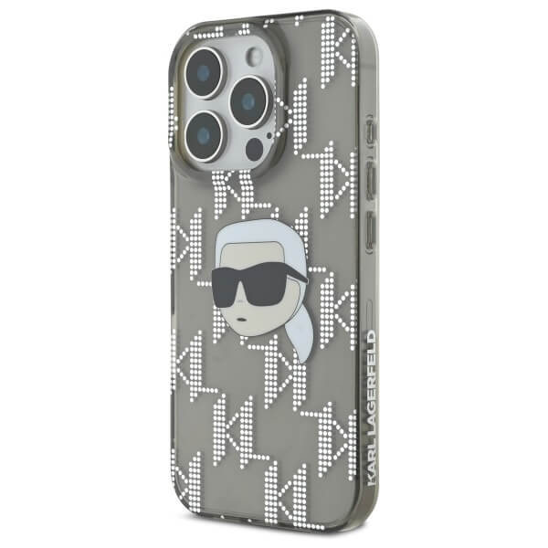 Karl Lagerfeld iPhone 16 Pro - IML Karl Head Electroplated - Σκληρή Θήκη με Πλαίσιο Σιλικόνης - Black - KLHCP16LHKLPKHK