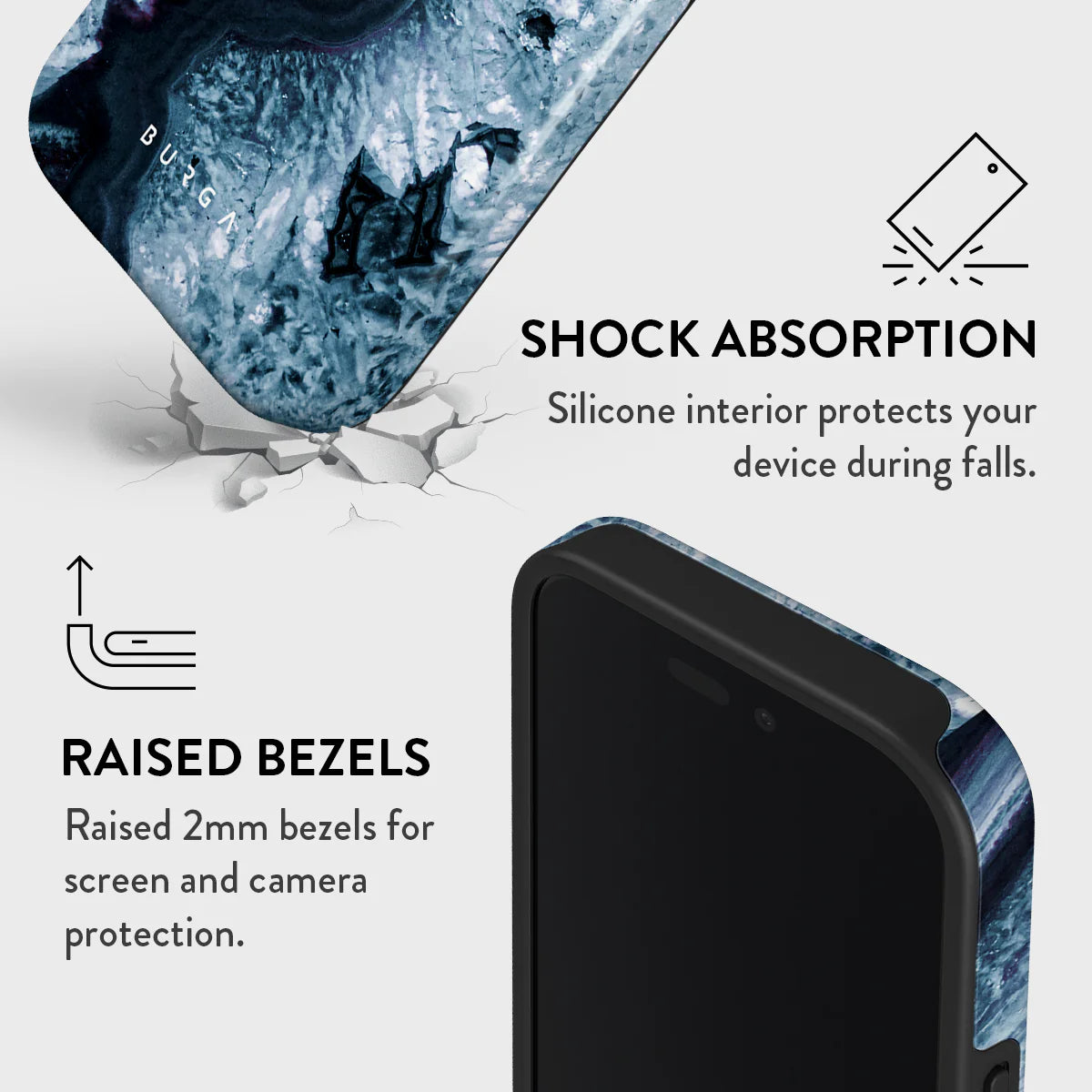 Burga iPhone 16 Fashion Tough MagSafe Σκληρή Θήκη με MagSafe - Frozen Lake