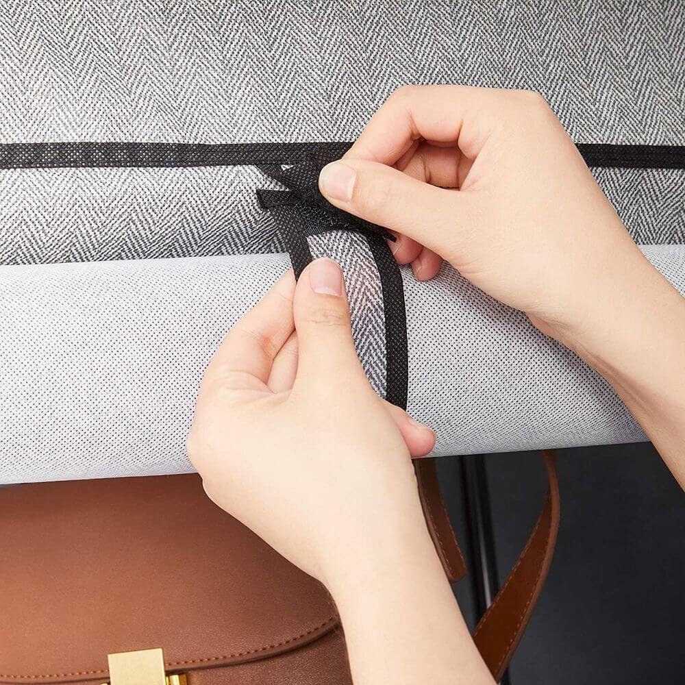 Songmics Υφασμάτινη Ντουλάπα με Ράγα Ρούχων και Ράφια - 88 x 45 x 168 cm - Grey - RYG084G22