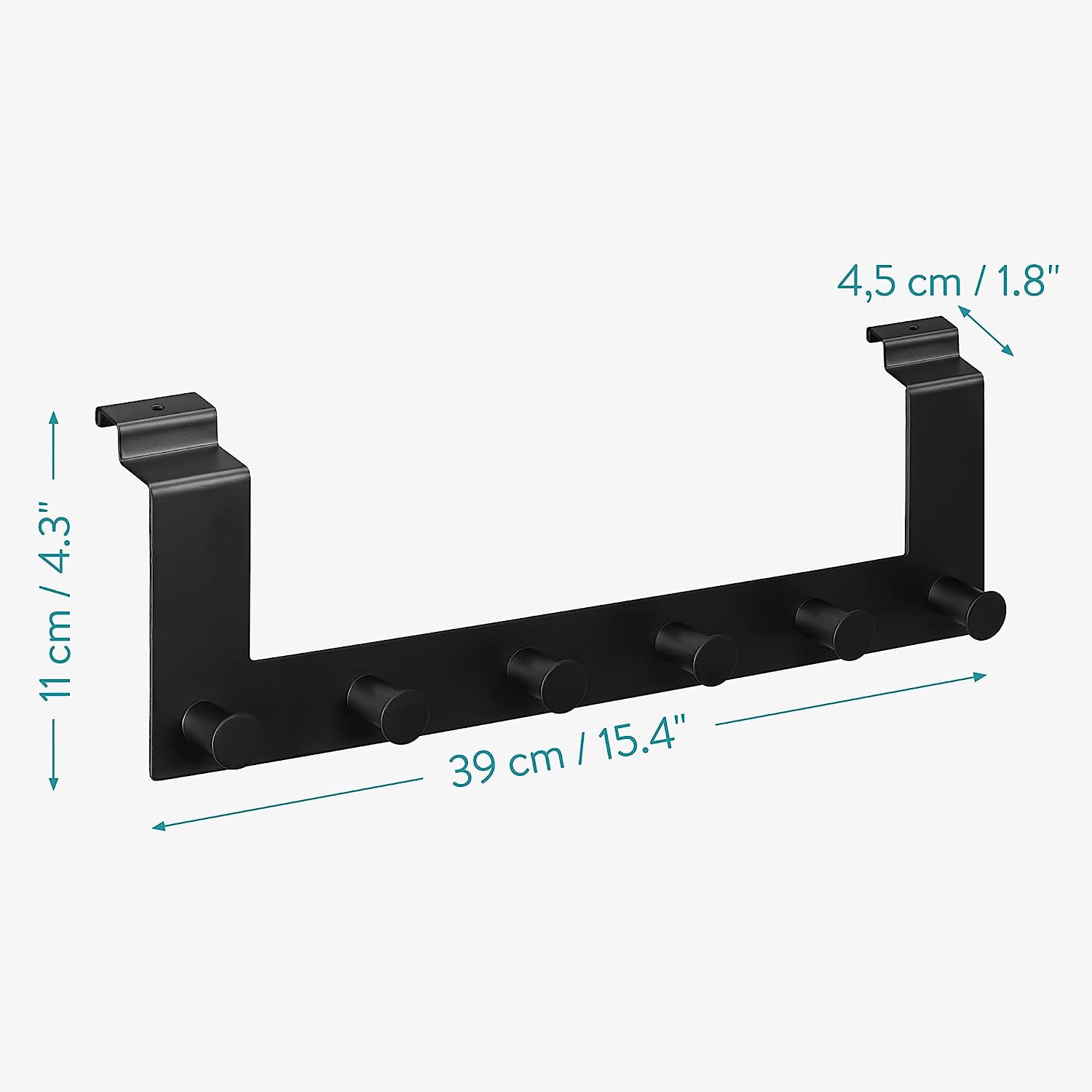 Navaris Κρεμάστρα Πόρτας από Ανοξείδωτο Ατσάλι - Black - 54828.01.01