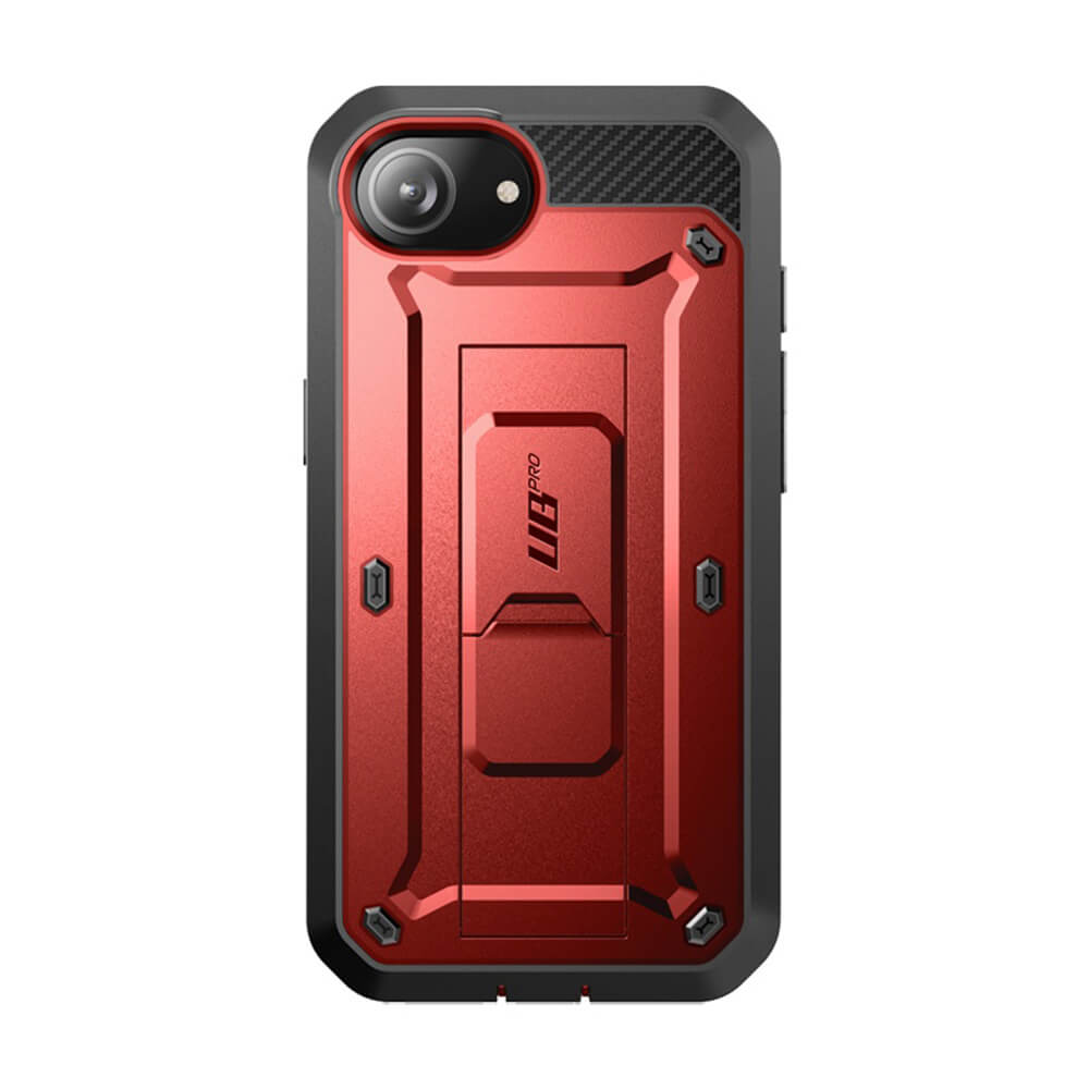 Supcase iPhone 16e Unicorn Beetle Pro Σκληρή Θήκη με Προστασία Οθόνης και Stand - Metallic Red