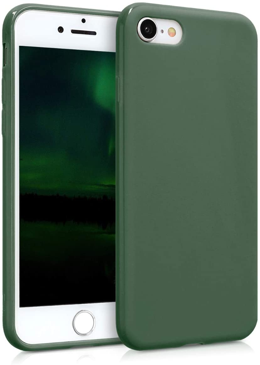 KW iPhone SE 2022 / SE 2020 / 7 / 8 Θήκη Σιλικόνης TPU - Dark Green Matte - 39458.118
