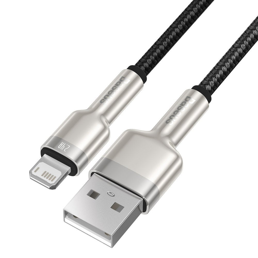 Baseus Cafule Metal Cable Lightning 2.4A - Καλώδιο Δεδομένων και Φόρτισης Lightning 1M - Black - CALJK-A01