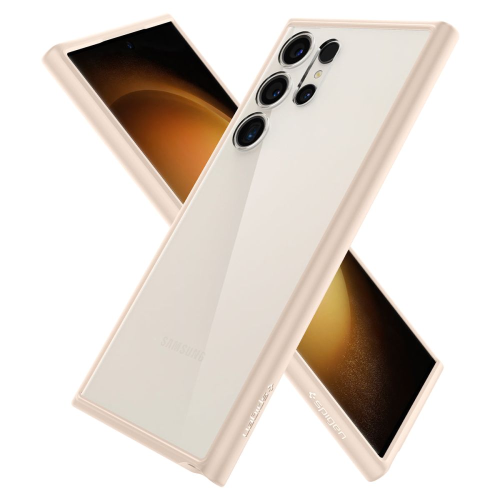 Spigen Samsung Galaxy S23 Ultra - Ultra Hybrid Σκληρή Θήκη με Πλαίσιο Σιλικόνης - Sand Beige