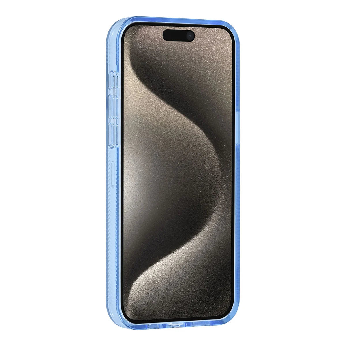 Tuniq iPhone 15 Pro Max - Σκληρή Θήκη με Πλαίσιο Σιλικόνης - Ημιδιάφανο Μπλε / Διάφανο
