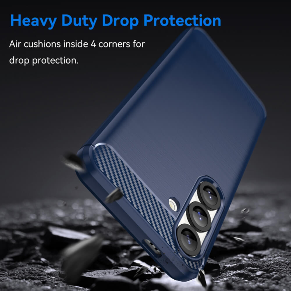 Techsuit Samsung Galaxy S25 Plus Carbon Silicone Θήκη Σιλικόνης TPU - Blue