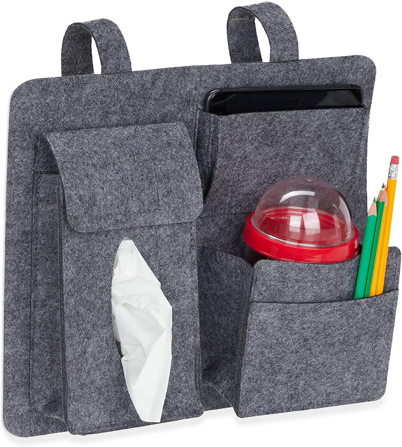 Relaxdays Θήκη Πλάτης Καθίσματος Αυτοκινήτου - Grey - 4052025895365