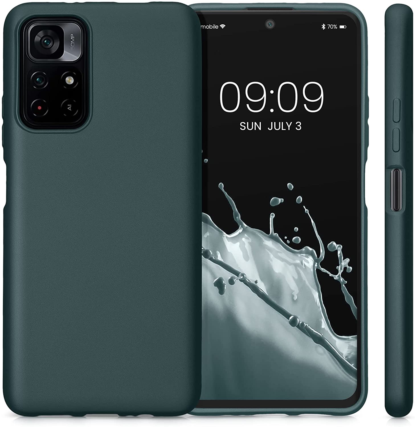 KW Xiaomi Poco M4 Pro 5G / Redmi Note 11S 5G Θήκη Σιλικόνης TPU - Metallic Petrol - 56932.14