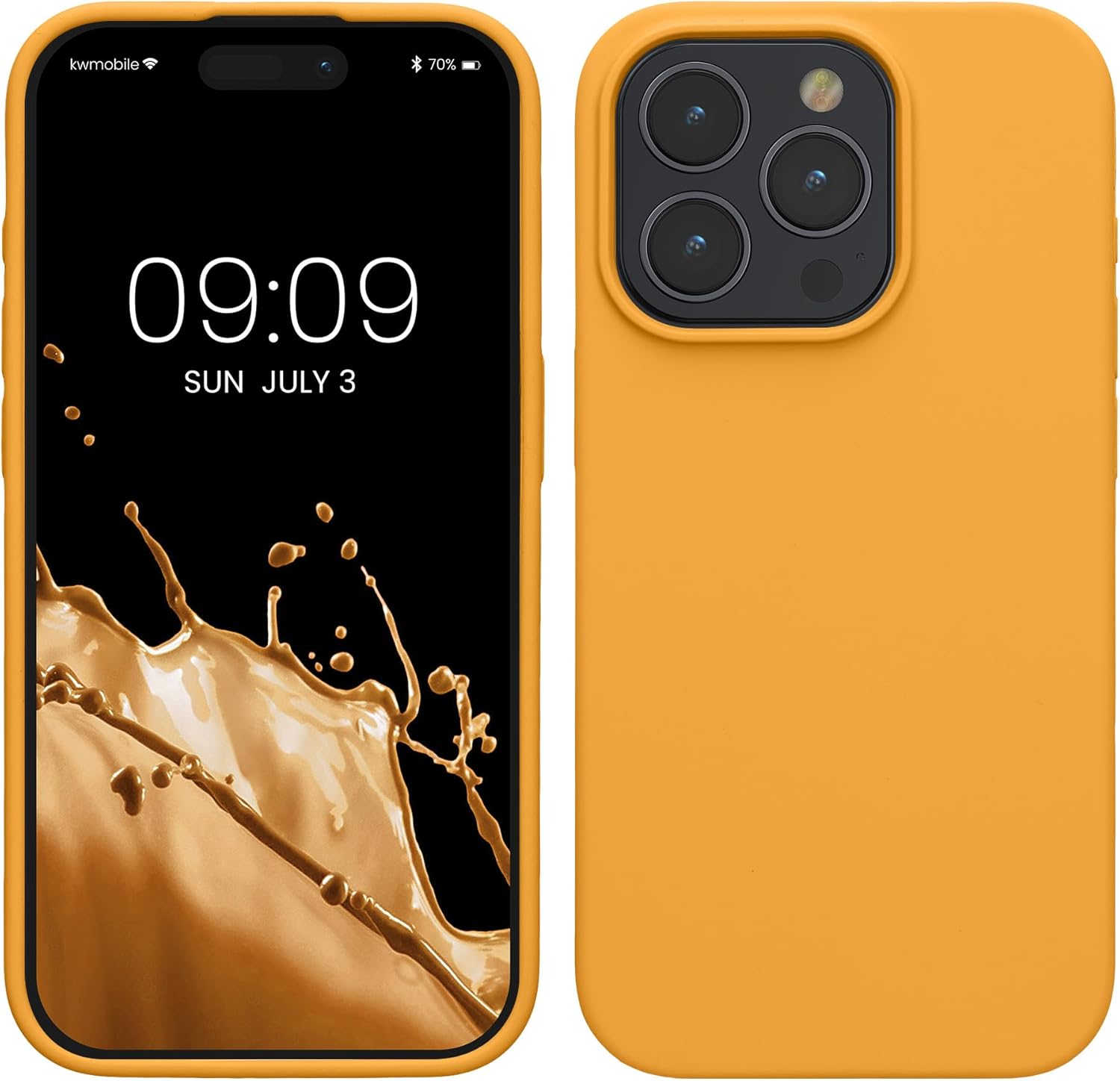 KW iPhone 15 Pro Θήκη Σιλικόνης Rubberized TPU - Mango