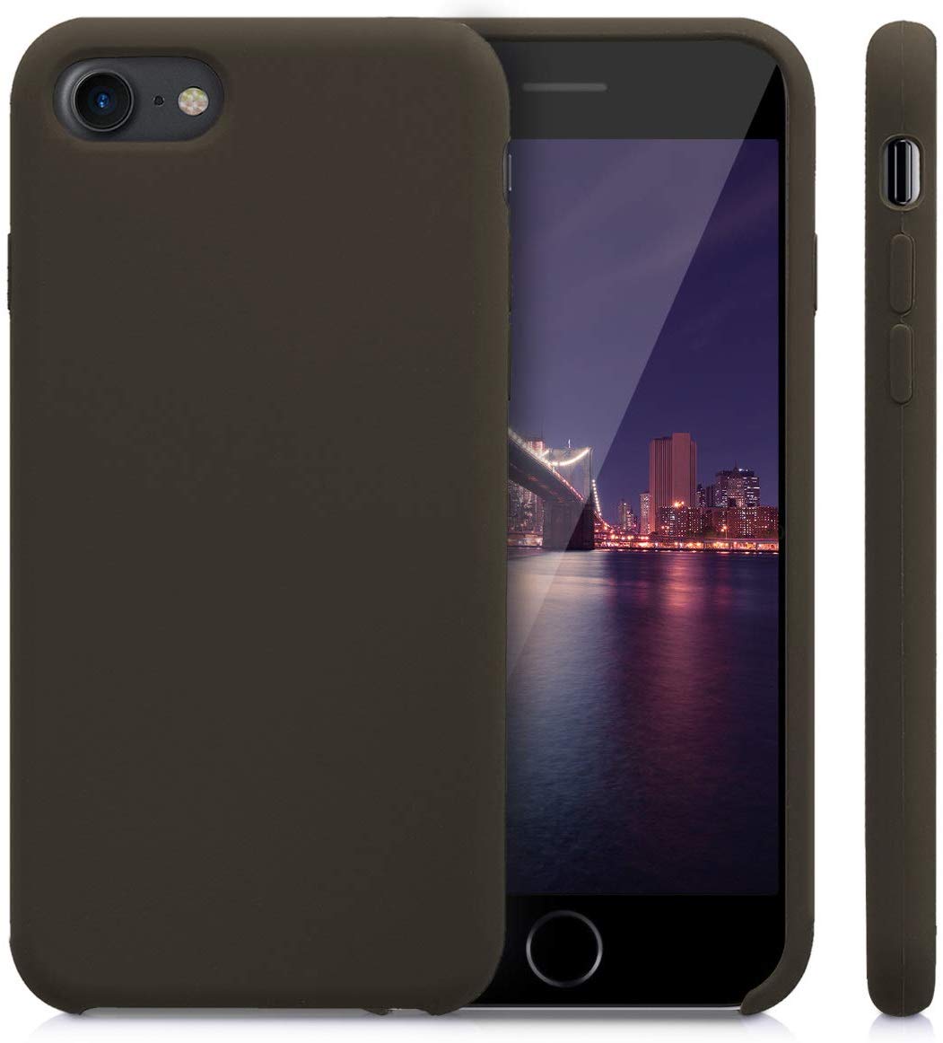KW iPhone SE 2022 / SE 2020 / 7 / 8 Θήκη Σιλικόνης Rubber TPU - Coffee - 40225.46