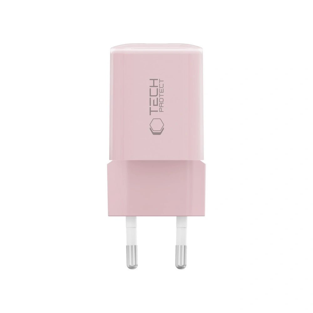 Tech - Protect NCM33W QC3.0 Οικιακός Φορτιστής Γρήγορης Φόρτισης με 1 Θύρα USB και 1 Θύρα Type - C - Baby Pink