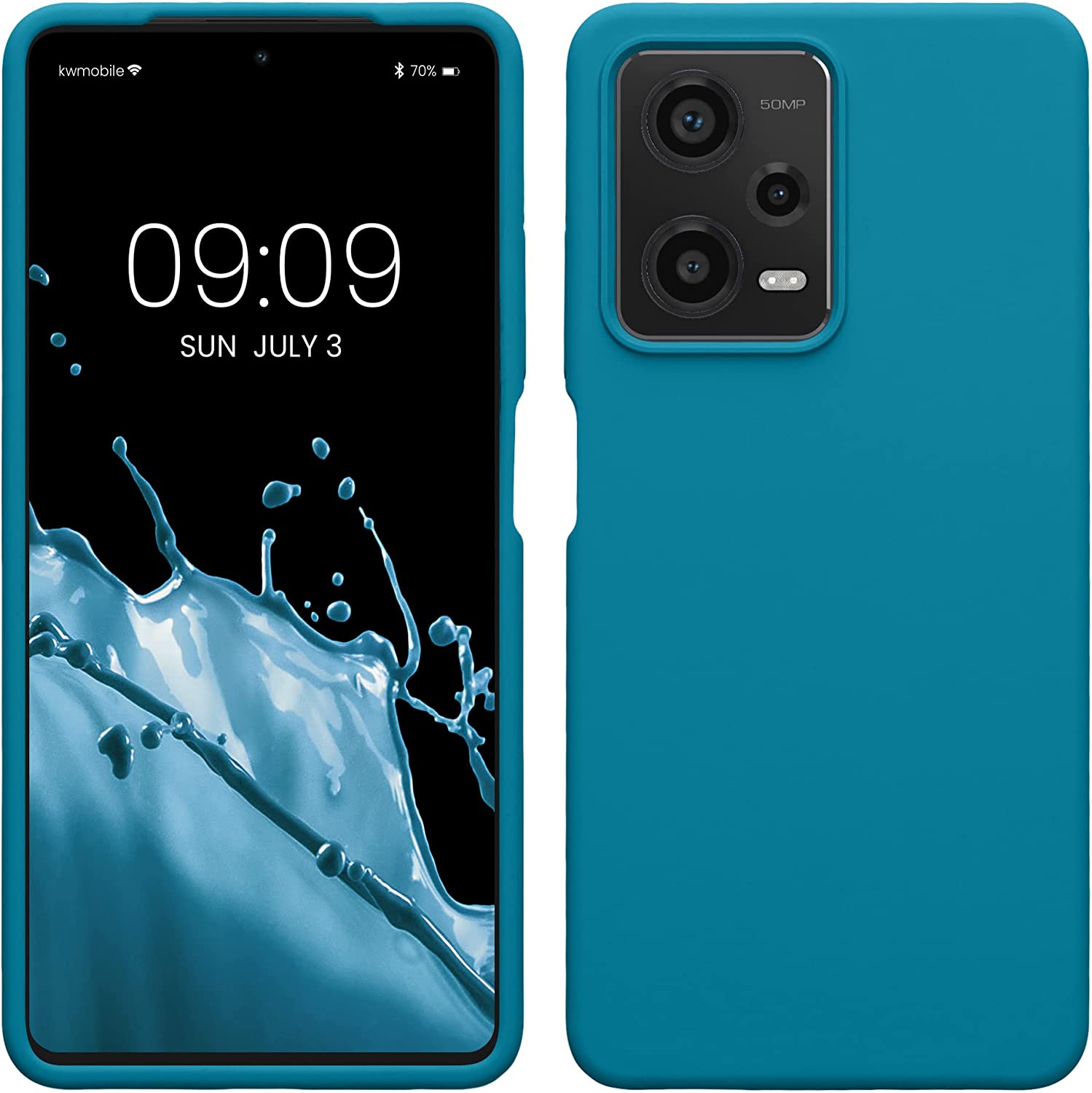 KW Xiaomi Redmi Note 12 Pro Θήκη Σιλικόνης Rubberized TPU - Caribbean Blue - 60690.224