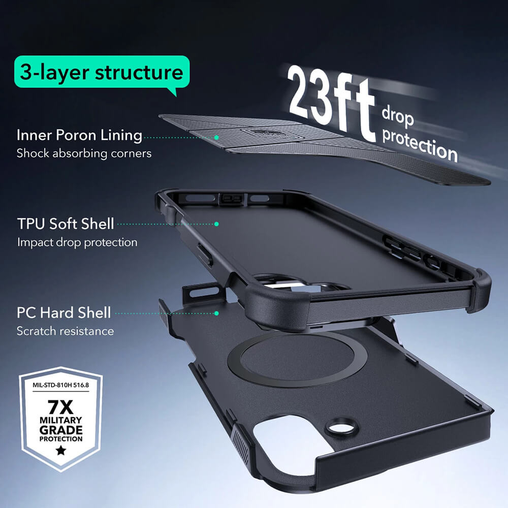 ESR iPhone 16 Cyber Armor Kickstand Σκληρή Θήκη με Stand και MagSafe - Green