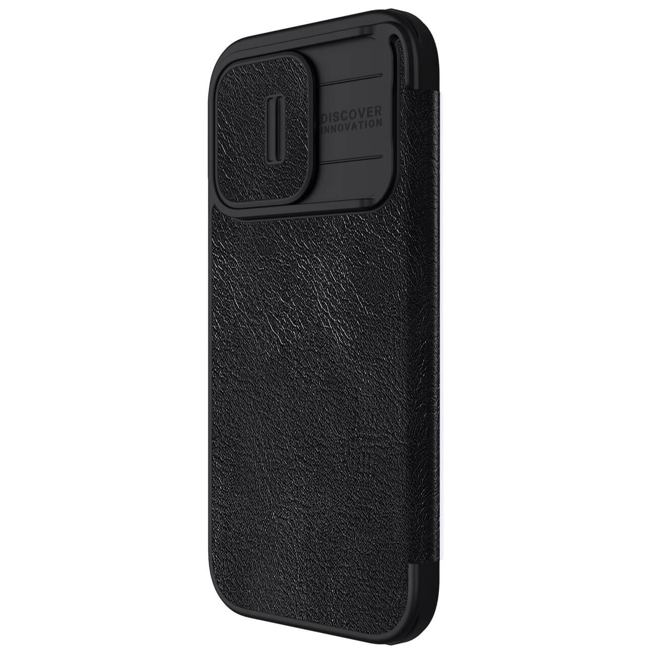 Nillkin iPhone 15 Pro Qin Pro Leather Θήκη Βιβλίο με Κάλυμμα για την Κάμερα - Black