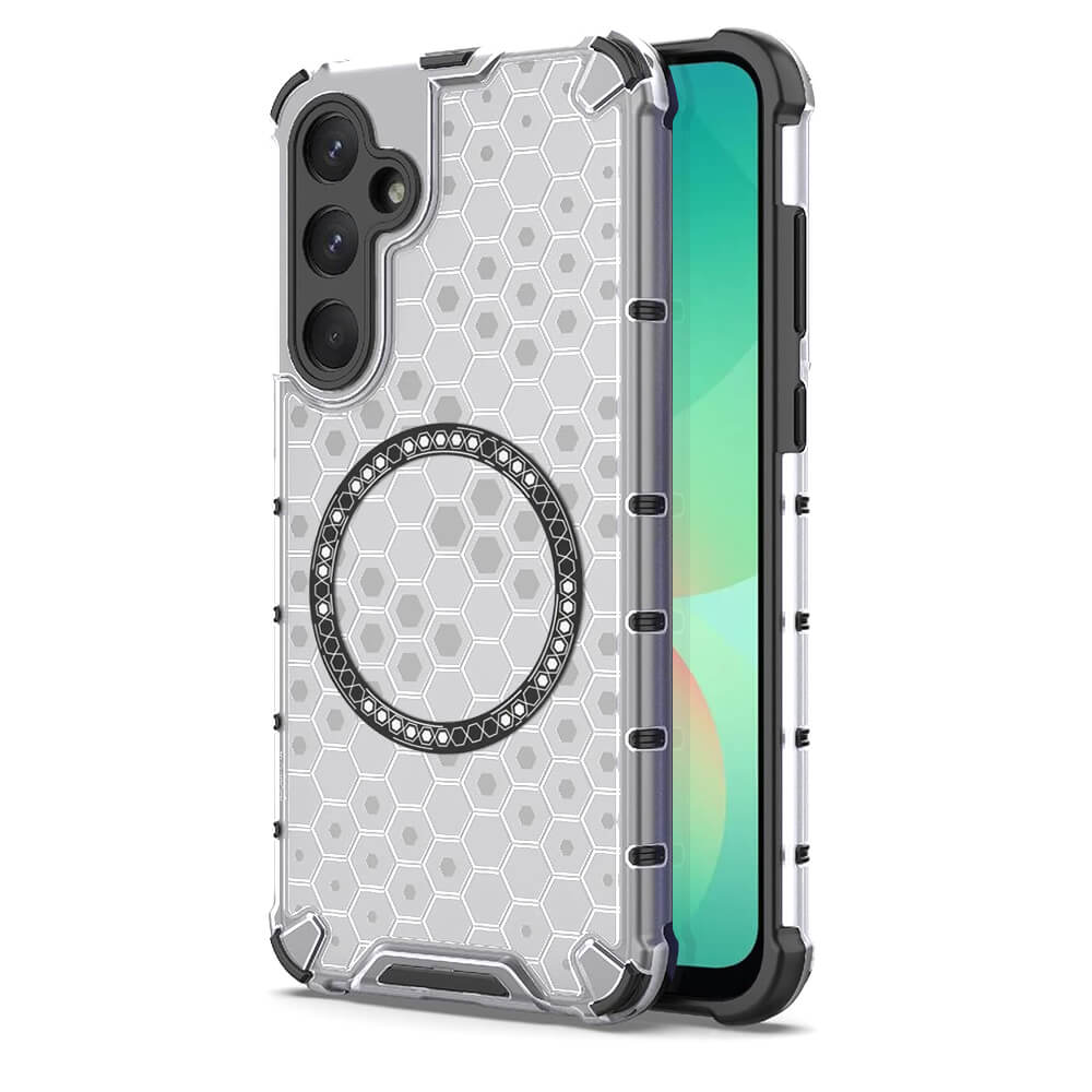 Techsuit Samsung Galaxy A26 5G Honeycomb Shield MagSafe Σκληρή Θήκη με Πλαίσιο Σιλικόνης - White