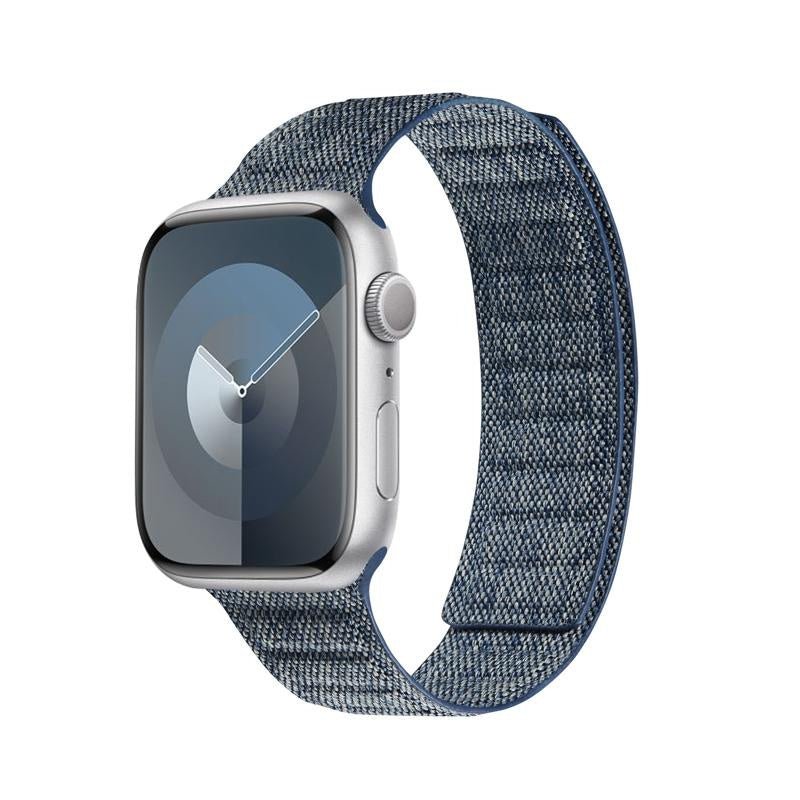 Crong Λουράκι Apple Watch 4/5/6/7/8/9/10/11 - SE (1/2/3) - ULTRA (1/2/3) - 44/45/46/49mm από Νάιλον - Melange - Blue Melange