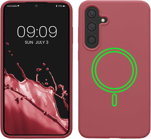 KW Samsung Galaxy S24+ Θήκη Σιλικόνης Rubber TPU με MagSafe - Dark Rose