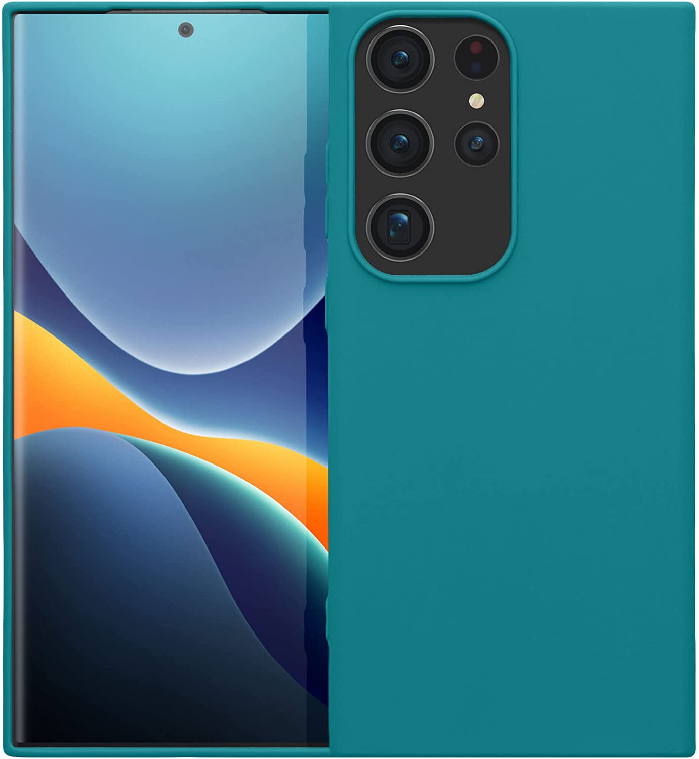 KW Samsung Galaxy S23 Ultra Θήκη Σιλικόνης TPU - Petrol Matte - 60284.57