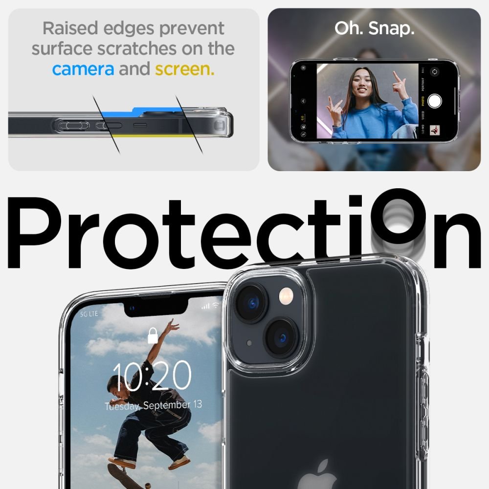 Spigen iPhone 14 Plus / iPhone 15 Plus Ultra Hybrid Σκληρή Θήκη με Πλαίσιο Σιλικόνης - Frost Clear