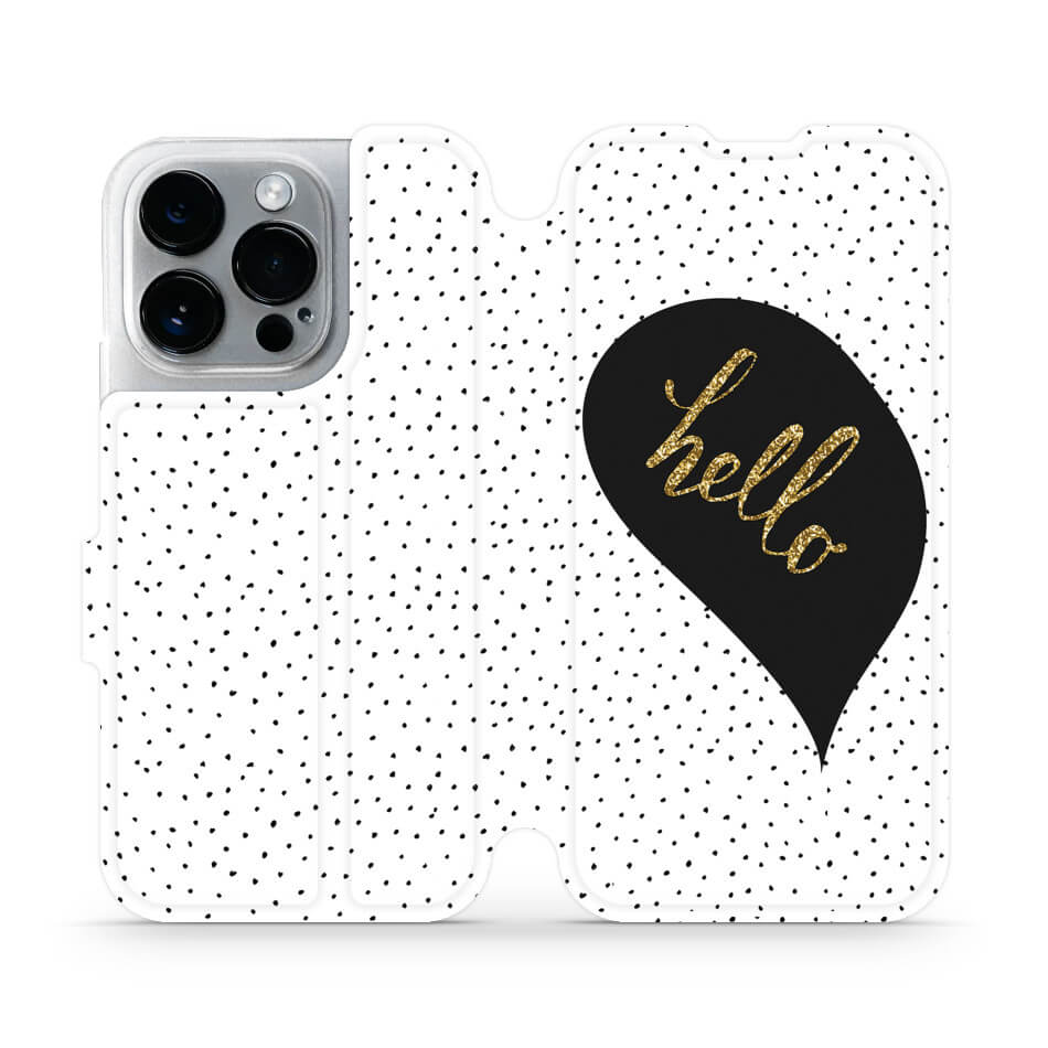 Mobiwear iPhone 14 Pro Θήκη Βιβλίο Slim Flip - Design Hello - M013P