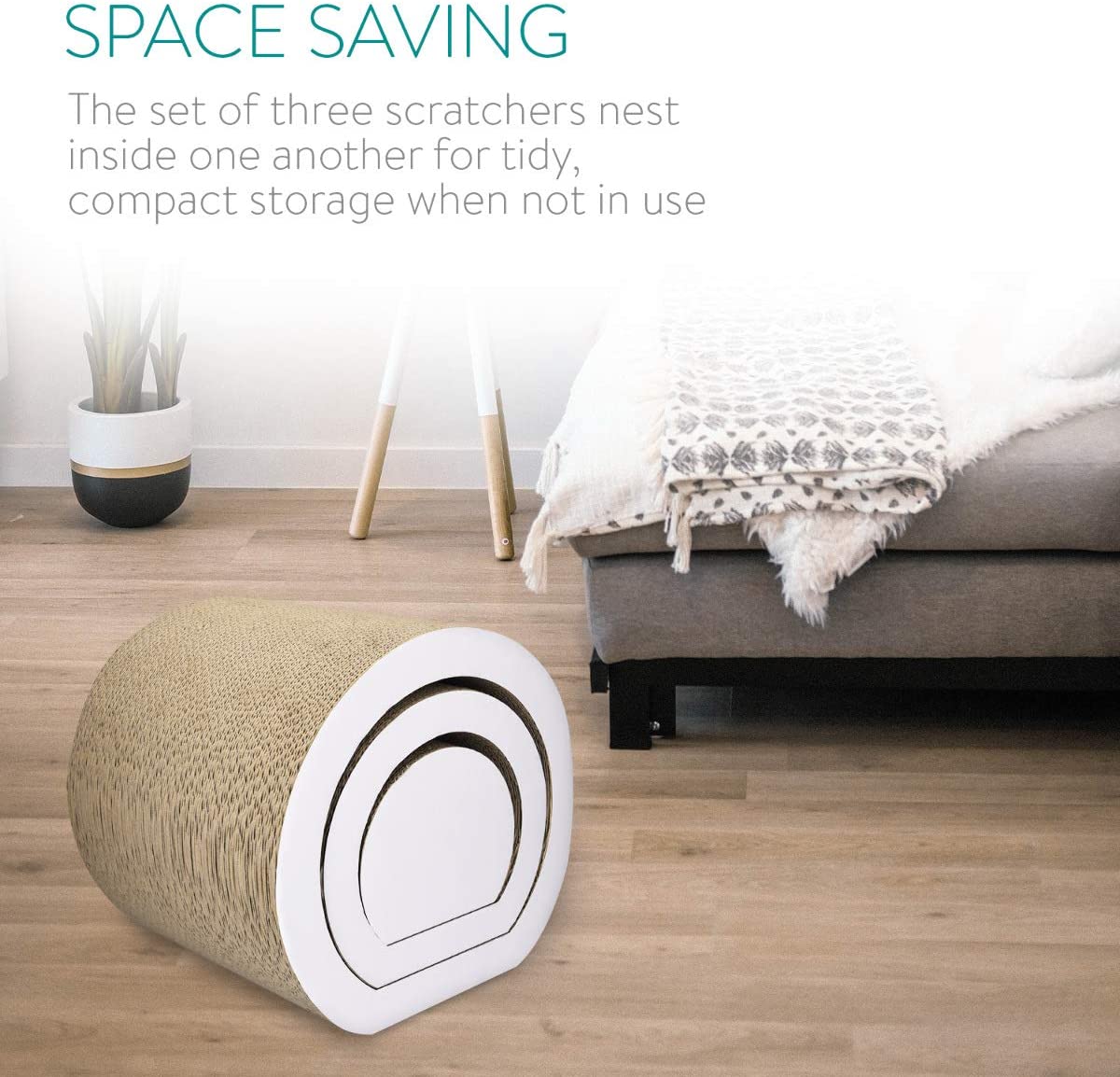 Navaris Cat Tunnel Scratcher Set - Σετ με 3 Κομμάτια Ονυχοδρόμιο Τούνελ για Γάτες - 50820.01