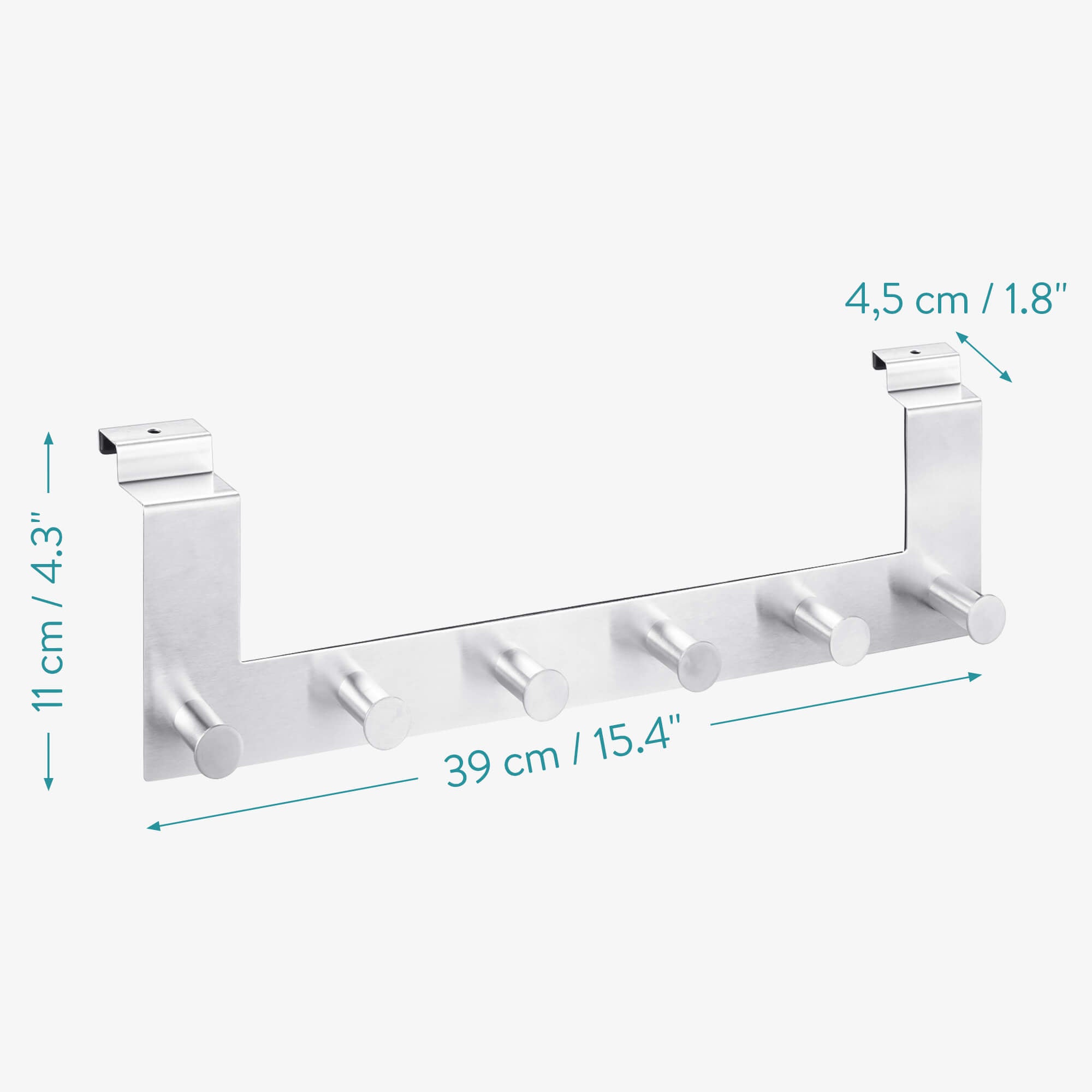 Navaris Κρεμάστρα Πόρτας από Ανοξείδωτο Ατσάλι - Silver - 54828.35.01