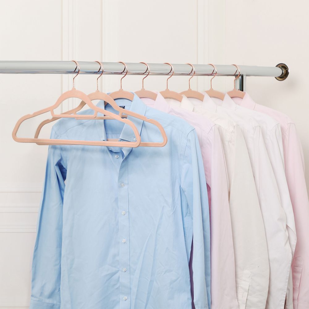 Songmics Σετ με 50 Βελούδινες Κρεμάστρες Ρούχων - Rose Gold / Light Pink - CRF21PK50