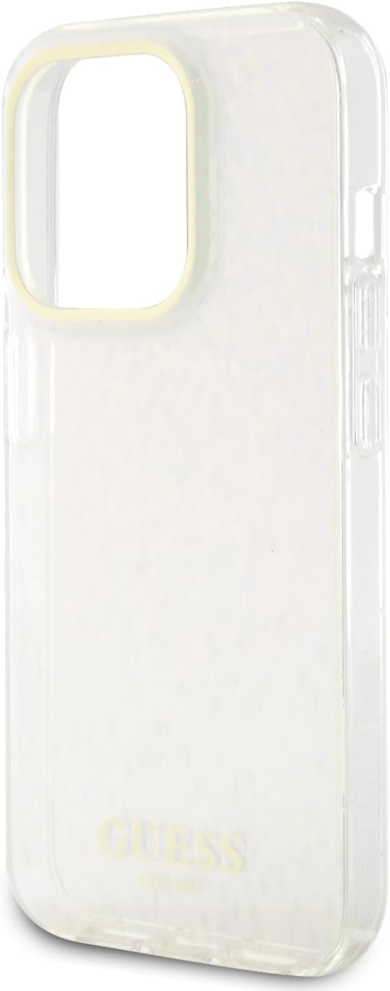 Guess iPhone 15 Pro IML Faceted Mirror Disco Iridescent Σκληρή Θήκη με Πλαίσιο Σιλικόνης - Pink - GUHCP15LHDECMP