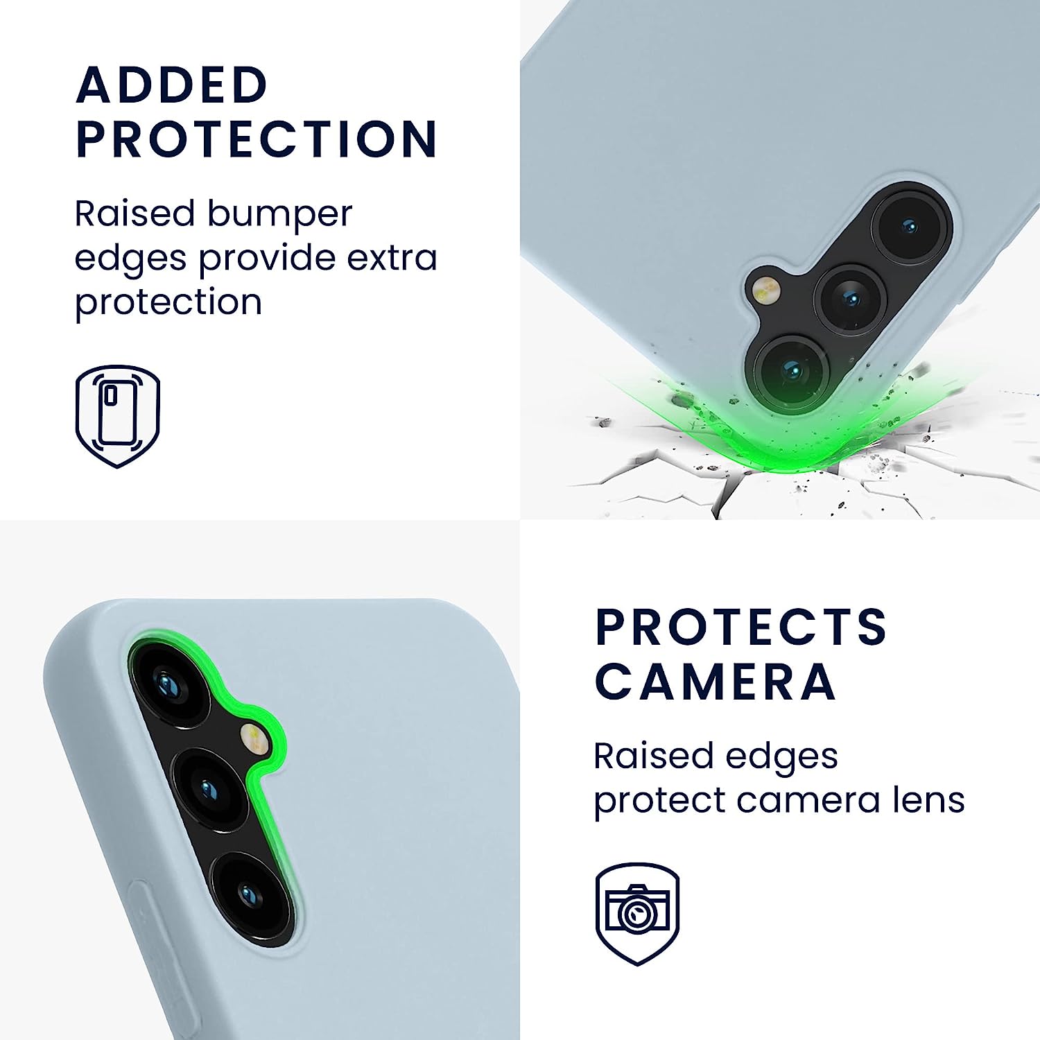 KW Samsung Galaxy A34 5G Θήκη Σιλικόνης TPU - Light Blue Matte - 60809.58