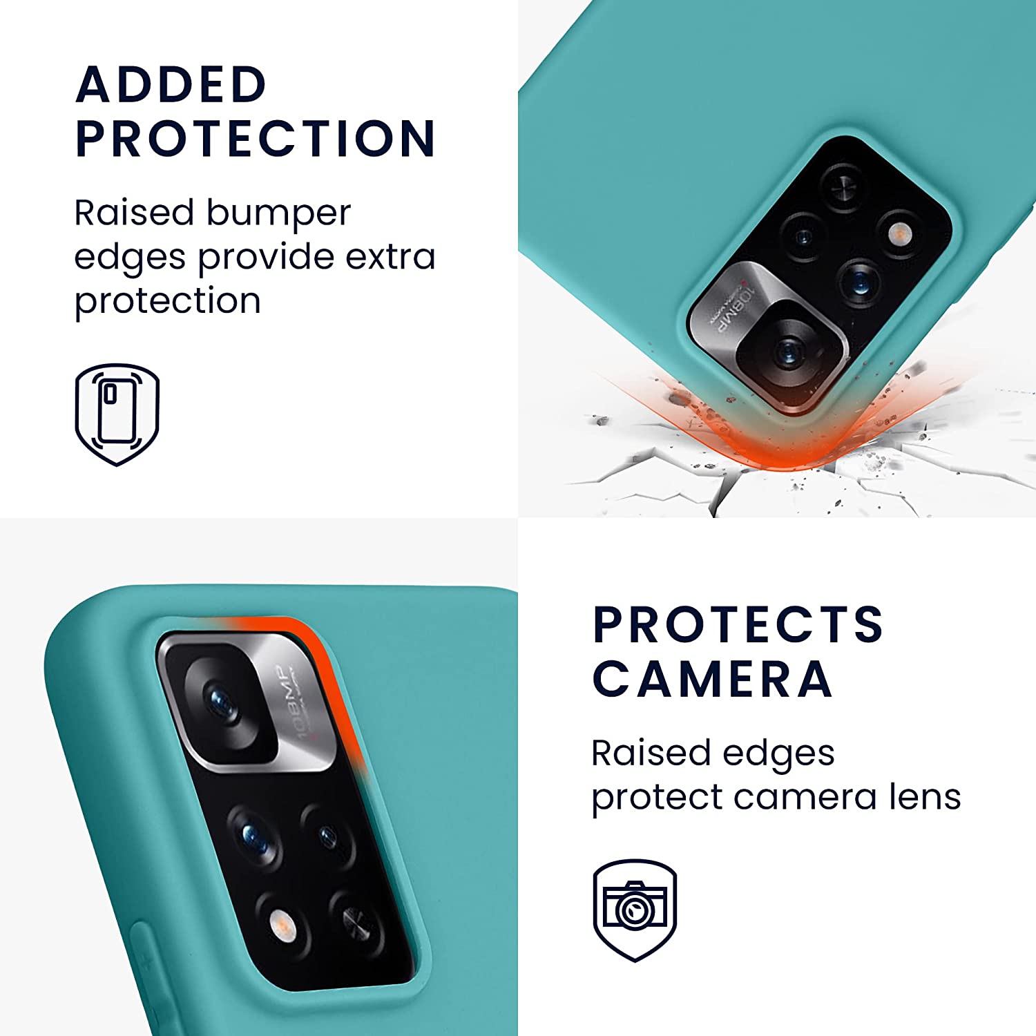 KW Xiaomi Redmi Note 11 Pro+ 5G Θήκη Σιλικόνης TPU - Teal Matte - 58095.57