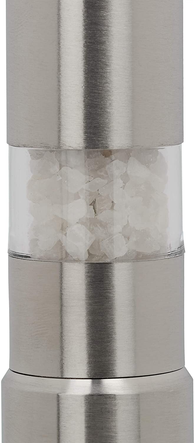 Relaxdays Σετ 2 Μύλοι για Αλάτι και Πιπέρι από Ανοξείδωτο Ατσάλι - Silver - 4052025233037