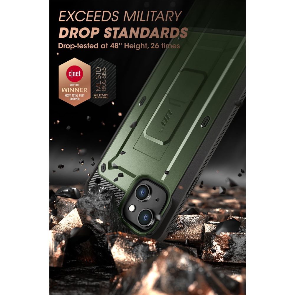 Supcase iPhone 14 Plus Unicorn Beetle Pro Σκληρή Θήκη με Προστασία Οθόνης και Stand - Green