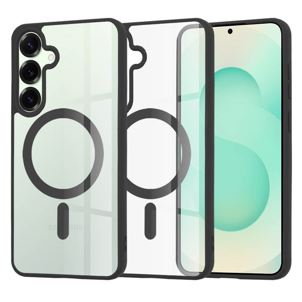 Techsuit Samsung Galaxy S25 Plus - MagSafe Pro - Σκληρή Θήκη με Πλαίσιο Σιλικόνης - Black