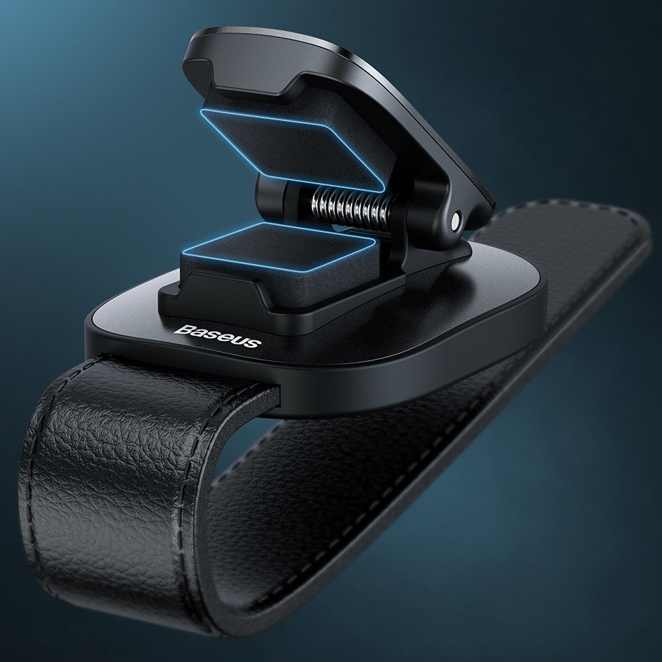 Baseus Platinum Vehicle Eyewear Clip Clamping Type - Βάση Στήριξης Γυαλιών για το Σκίαστρο - Black - ACYJN - B01