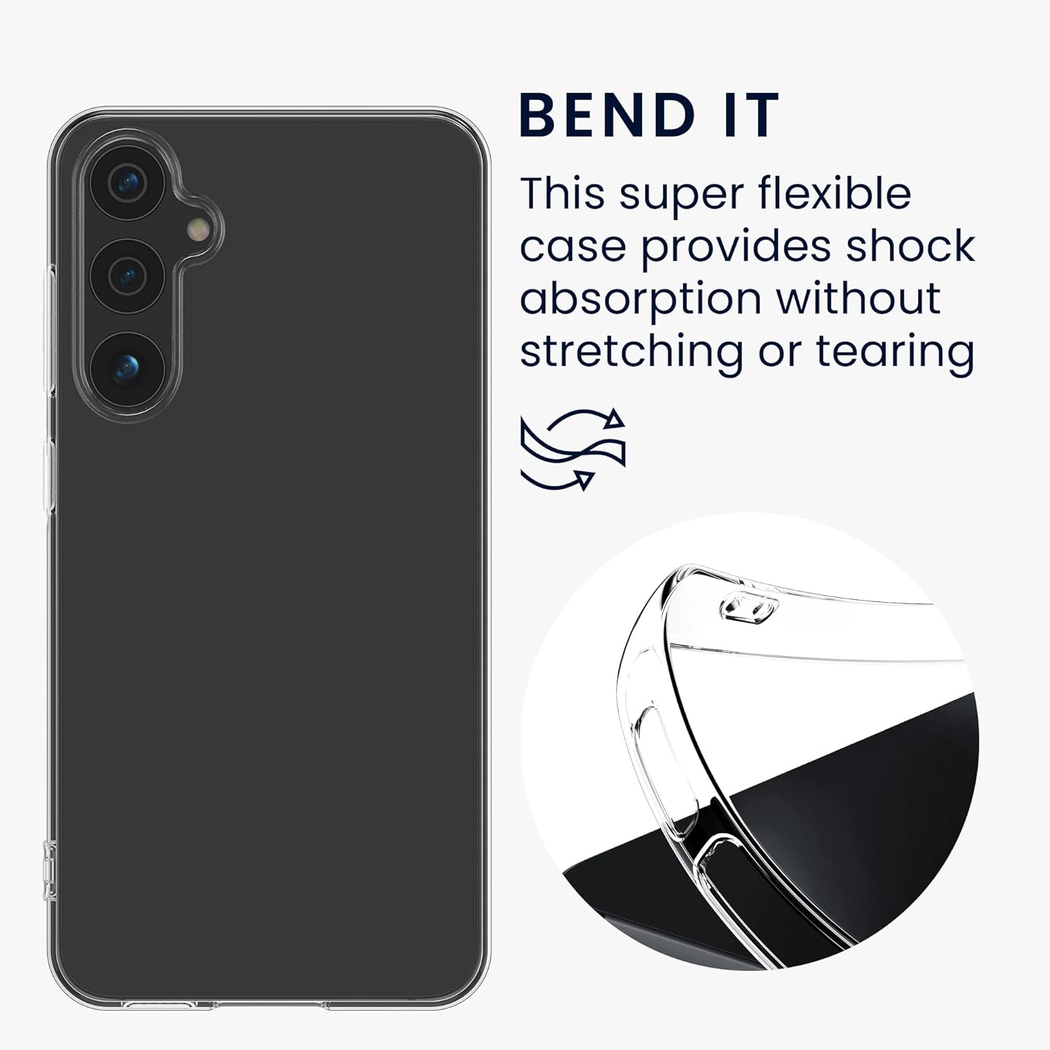 KW Samsung Galaxy A55 5G Θήκη Σιλικόνης Crystal TPU - Διάφανη