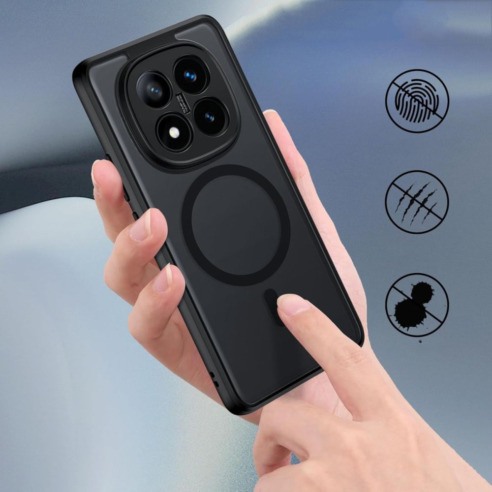 Tech - Protect Xiaomi Redmi Note 14 Pro+ 5G MagMat Σκληρή Θήκη με Πλαίσιο Σιλικόνης και MagSafe - Matte Black